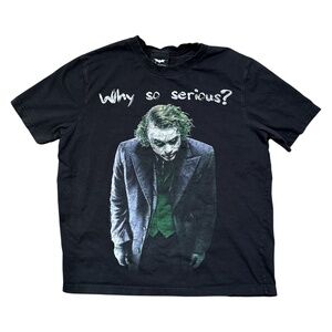 Vintage Y2K The Dark Knight Joker Batman Why So Serious 2009 T Shirt Mens Large